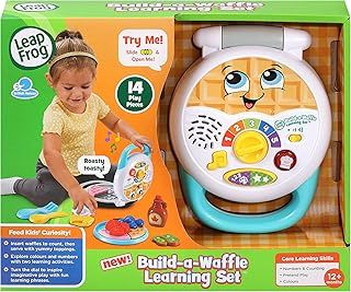 LeapFrog Build-a-Waffle Learning Set, Role Play Kitchen Toy with Lights, Music, Colours & Counting, Toddler Gift for ages 12, 18, 24+ months, English Version