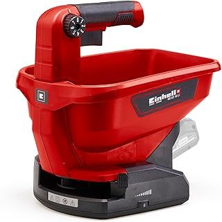Einhell 3415410 Power X-Change 18V Cordless Spreader - Adjustable Scatter Width, Variable Flow Rate, For Fertilizer, Grass Seed, Salt and Grit - GE-US 18 Li Solo (Battery Not Included), Red, Black