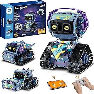 Sillbird Robot 3 in 1 Building Kit, Technic Coding Robotic Projects with Remote & APP Control, Rechargeable STEM Toys, Educational Gift Set for Boys Girls Aged 8+ (433 Pieces)