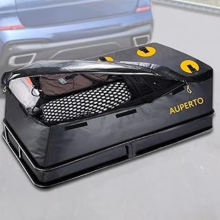 Car Rooftop Cargo Carrier Bag, 425 Litres (15 Cubic Feet) Rooftop Cargo Bag, 500D Nylon Strong Roof Bags Storage with 6 Extra Heavy Duty Straps Fits all Cars 152x61x61cm