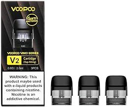 VOOPOO Vinci V2 Pods, 0.8Ohm / 1.2Ohm, 3 Pack, 2ml, No Nicotine **Compatible with: Vinci, Vinci Q, Vinci SE, Drag Nano 2** (0.8Ohm)
