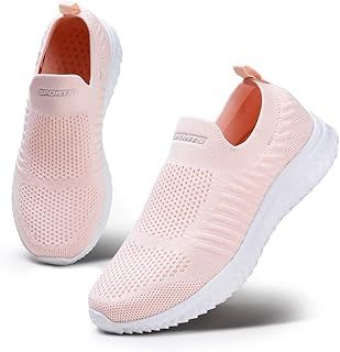 HKR Womens Slip on Trainers Comforble Walking Shoes with Memory Foam