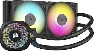 Corsair iCUE LINK TITAN 240 RX RGB Liquid CPU Cooler – 240mm AIO – 2x RX120 RGB Fans Included – Fits Intel LGA 1851/1700, AMD AM5/AM4 – iCUE LINK System Hub Included – Black