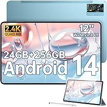 OUKITEL OT5S 12 Inch Tablet Android 14, 24GB RAM + 256GB ROM (2TB) Gaming Tablet, 2.4K 90Hz Display, T606 Octa-Core, 8250mAh/18W, Larger Tablets With Widevine L1, 2.4G/5G WiFi/BT5.0/Quad speaker