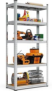 VonHaus Garage Shelving Units - Heavy Duty Racking for Home, Office, Shed and Garage Storage - 5-Tier Shelving Units for Storage, 175kg Capacity Per Shelf - 1.5m Racking
