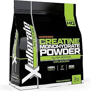 Creatine Monohydrate Powder Micronised - 1kg - 200 Servings - 7 Month Supply - Finest Grade, Pure & Unflavoured - Sports Vegan Powder - Made in The UK - Xellerate Nutrition