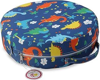 Toddler Booster Seat for Dining Table, Dismountable Washable Dining Chair Booster Cushion with Adjustable Straps,Travel Booster seat for Baby Kids Infant (Round)