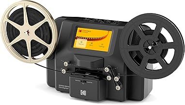 Kodak Reels 8 mm and Super 8 Films Digitizer Converter with Big 5 Inches Screen, Scanner Converts Film Frame by Frame to Digital MP4 Files for Viewing, Sharing and Saving on SD Card