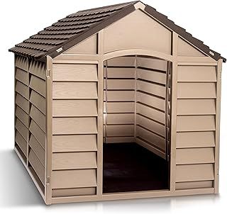Starplast Dog House Kennel - Weather & Water Resistant - Easy Assembly - Perfect for Small to Large Sized Dogs