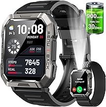 Smart Watch for Men Women - Sleep Monitor, Answer and Make Call, Blood Oxygen (SpO2), Heart Rate, 2.01" HD Screen 100+ Sport Modes, Calorie Step Counter, Calculator, Smartwatches for Android and iOS