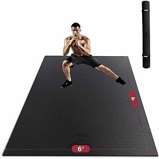 HAPBEAR Large Exercise Mat, 213×152cm/ 244×183cm /274×183cm×8mm, Gym Mat, PVC Thick Non Slip, Yoga Mat for Home Gym, Yoga, Pilates, Fitness, Gymnastics