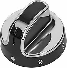 Hob Control Switch Knob Compatible with Stoves Fits New World Oven Cooker 444442687 (Black/Silver)