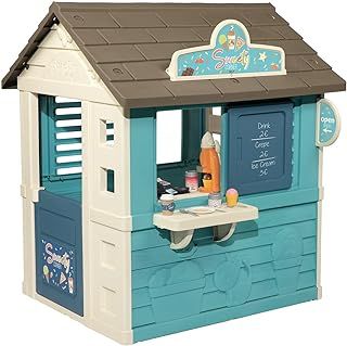 Smoby - Sweet Corner Playhouse. Inspired takeaway treat shop, customisable menu board and sweety shop sign. 18 Playhouse accessories included,105 x 110 x 127 cm