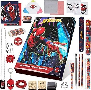 Marvel Advent Calendar 2024 - Stationery Keychains Stamps Advent Calendars for Kids (Spiderman Multicolor)