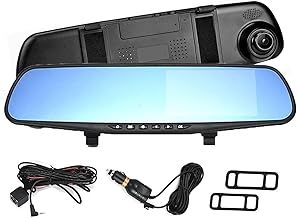 Esenlong Dash Cams for Cars Front and Rear, Dual Lens HD 1080P 4. 3in Car DVR Rearview Mirror Camera Dash Cam Video Recorder Motion Detection Loop Recording