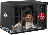54 Inch Extra Large Dog Crate Cover Heavy Duty Waterproof Dog Cage Cover, Durable 600D Fabric with PU Coating Pet Crate Cover Fit for xxl Dog Crate, 137x94x114cm Dog Crate Cover (Cover Only)