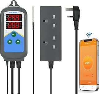 Inkbird Digital WiFi Aquarium Thermostat, ITC-306T-WiFi Tank Temperature Controller with Wireless Alarm, Dual Heating Output, Dual Time Cycle Setting