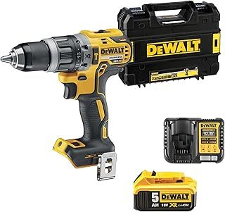 DEWALT DCD796P1-GB XR Brushless Compact Lithium-Ion Combi Drill, 18 V, Yellow/Black