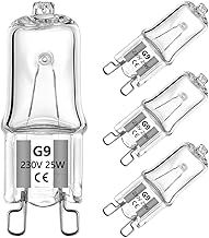 Halogen G9 Oven Bulbs 25W 230V 2700K for Oven and Microwave Oven Cooker Bulb Applications 300 Degree C Heat Tolerant Light Bulbs, 4 Pack