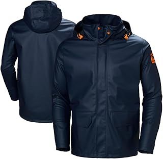 Helly Hansen Workwear Men's Gale Waterproof Rain Jacket, Navy, XL