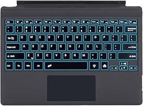 Type Cover for Microsoft Surface Pro Generation 7+ 7 6 5 4 3 Portable Slim Wireless Keyboard with Touchpad Tablet Keyboard, 7 Color Backlit, Black