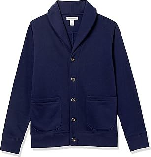 Amazon Essentials Men's Long-Sleeve Fleece Shawl-Collar Cardigan