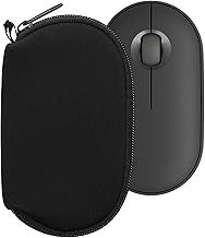 kwmobile Neoprene Case Compatible with Logitech Pebble Mouse 2 M350s / M350 - Case for Mouse Soft Pouch Carry Bag - Black