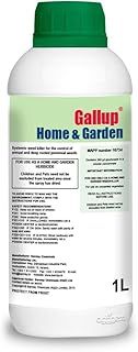 1 Litre Gallup Home & Garden Weed Killer - Glyphosate Commercial Industrial Strength Concentrated Herbicide Weed Killer for Effective Annual & Perennial Grass & Broad Leaved Weeds