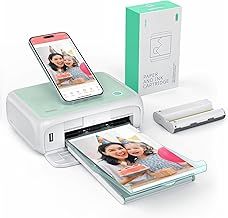 Photo Printer, Instant Photo Printer with 54 Sheets of Photo Paper(4"x6"), Support WiFi Connection, Creative Photo Editing Apps, for iOS/Android Smartphone