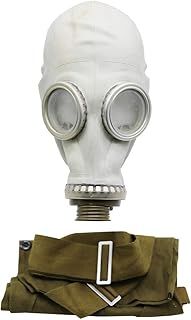 Gas Mask GP5 Set - Soviet Russian Military Gasmask REPLICA Collectable Item Set W/Mask & Bag - Authentic Look Several Color: Gray | M (2Y)