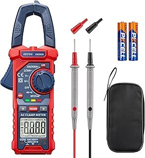 AstroAI Digital Clamp Meter Multimeter 2000 Counts Amp Voltage Tester Auto-ranging with AC/DC Voltage, AC Current, Resistance, Capacitance, Continuity, Live Wire Test, Non-Contact Voltage Detection