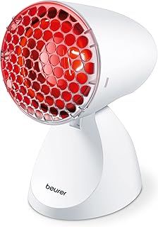 Beurer IL 11 Infrared Lamp with Protective Grid, Medical Device with Calming Heat for Use in Colds and Muscle Strains, 5 Levels of Tilt