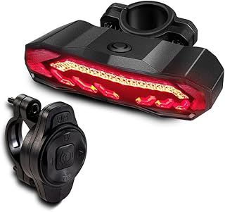 Wireless Bike Alarm with Bike Turn Signal Lights, 110dB Bike Alarm Anti Theft Remote Control, USB-C rechargeable 5 in 1 Multi-vehicle Security System, IP65 Waterproof Car Alarm System Brake Taillight