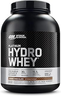 Optimum Nutrition Platinum Hydro Whey, Hydrolysed Whey Protein Isolate Powder with Essential Amino Acids, Glutamine and BCAA, Milk Chocolate Flavour, 40 Servings, 1.6 kg
