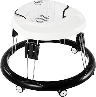 The Baby Walker, Suitable for 66-80cm Height, White, Mute Anti-Rollover, Foldable Baby Chair