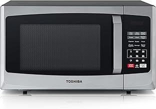 Toshiba 800w 23L Microwave Oven with Digital Display, Auto Defrost, One-Touch Express Cook, 6 Pre-Programmed Auto Cook Settings, and Easy Clean - Stainless Steel Door Handle Microwave - ML-EM23P(SS)