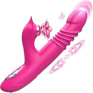 Thrusting Rabbit Vibrators, Adult Toys with Clitoral Stimulator, 8 Thrust & 5 Slap Vibrations Dildo Sex Toy, G Spot Vibrator for Women Anal Toy, Aoonice Sex Toyscouples Magic Wand Vibabrator Massager