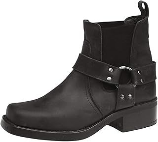 Men's Cowboy/Biker Terminator Real Leather Ankle Boots