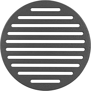 WELL GRILL Round Grate Dia 20cm Stove Grate Cast Iron Fire Grate Ash Grate Fireplace Grate Carbon Mesh Grate for Weber Charcoal Grill, Many Ovens and Fireplaces
