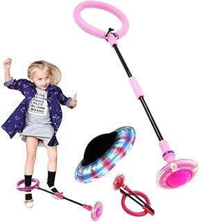 Joyibay Skip Ball Creative Foldable Flashing Swing Ball Sports Toy Fitness Toy for Kids