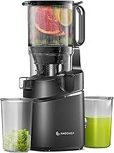 AMZCHEF Automatic Cold Press Juicer Machines 250W Liberate Your Hands -135MM Opening and 1.8L Capacity Slow Juicers for Whole Fruit and Vegetable, with Triple Filter, Safety Lock, Classic Black
