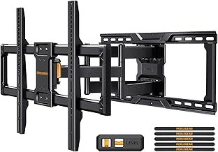 UL-Listed Full Motion TV Wall Bracket for 42–90 Inch TVs up to 68 KG, Universal Dual Arm TV Bracket with Tool-Free Tilt, Swivel, Extension, Max VESA 600 x 400mm, PGLF16