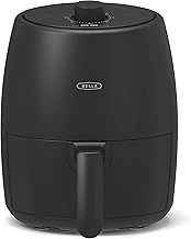 BELLA 2 L Manual Air Fryer Oven and 5-in-1 Multicooker with Removable Nonstick and Dishwasher Safe Crisping Tray and Basket, 1200 Watt Heating System, Matte Black