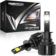 NIGHTEYE H1 LED Headlight Bulb, 300% Super Bright Car H1 LED Bulb 15000LM 72W H1 Headlight Bulb LED 6500K Cool White H1 Car Headlight Bulb Conversion Kit, H1 LED (2 PCS)