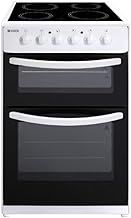 Haden Electric Cooker 60cm - 90L Double Oven Capacity - 4-Zone Ceramic Hob - Easy To Clean Oven and Hob - Freestanding Electric Cooker - Easy Maintenance - White