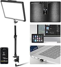 NEEWER GL1 PRO 15.5" Key Light Streaming Light, Video Light with 2.4G PC, Mac Control & iOS Android APP, 2800 Lumens LED Panel Light with Desk Clamp Compatible with Elgato Stream Deck for Gaming Zoom