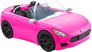 Barbie Convertible 2-Seater Vehicle, Pink Car with Rolling Wheels & Realistic Details, Gift for 3 to 7 Year Olds, HBT92