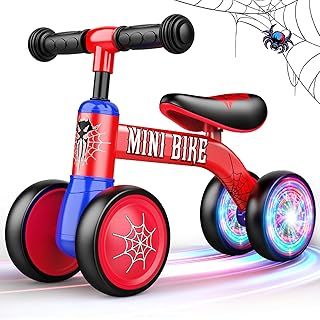 Braxel Baby Balance Bike 1 2 Year Old, 2 Wheels Lighting Ride On Toys for 1 2 Year Old Boys, Baby Bike Toys 1 2 Year Old Girls Boys Gifts, Toddler Toys Birthday Easter Gifts for Kids