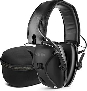 awesafe Electronic Ear Defenders for Adults Hearing Protection Noise Cancelling Headphones - Safety Earmuffs Ear Protectors with Hard Storage Case