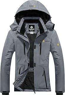 GEMYSE Women's Waterproof Ski Snow Jacket Insulated Winter Windproof Fleece Jacket with Hood